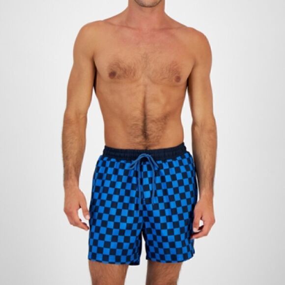I.N.C. INTERNATIONAL CONCEPTS
INC Men's Zane Checkerboard 5" Swim Trunks, blue - Picture 1 of 7